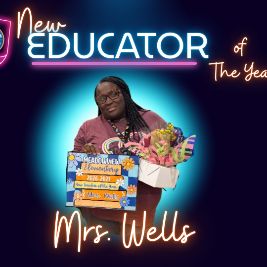 Ms. Wells:  New Teacher of the Year