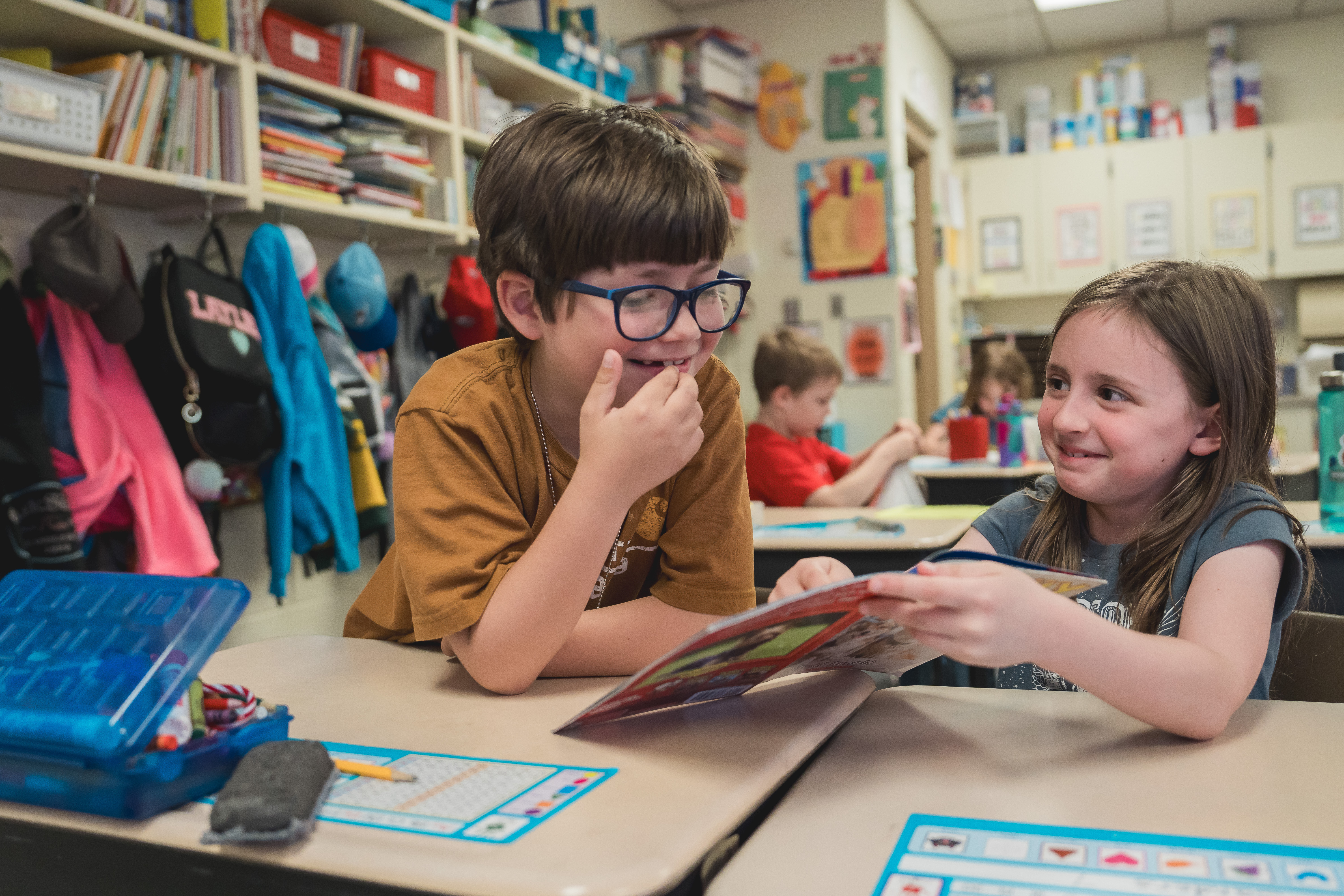 Norway Vulcan students interacting with classroom activity
