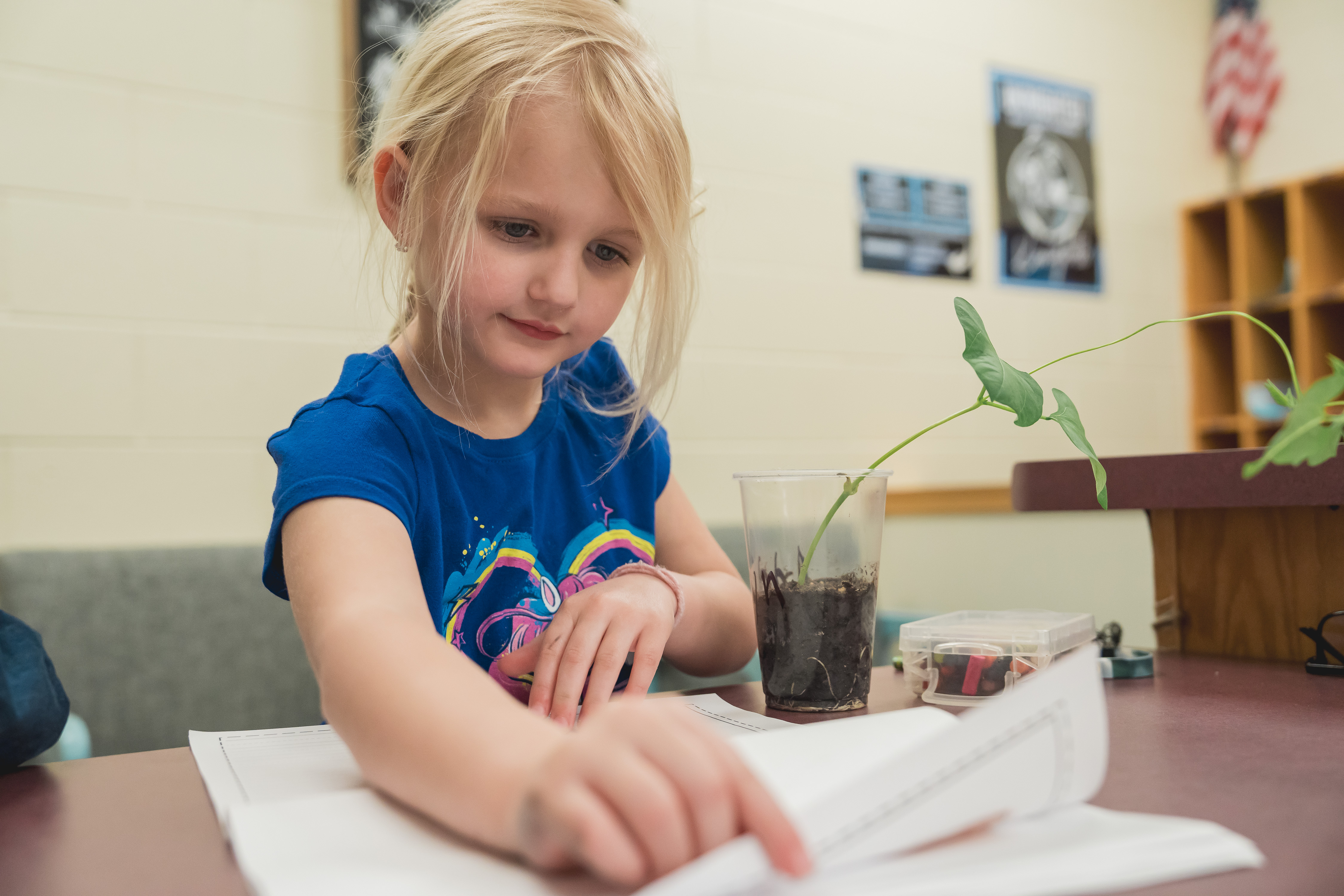 NV Student with plant