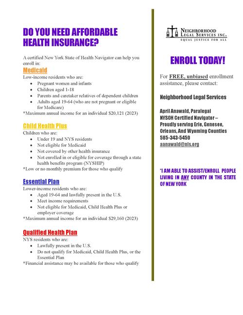 Health insurance enrollment resource