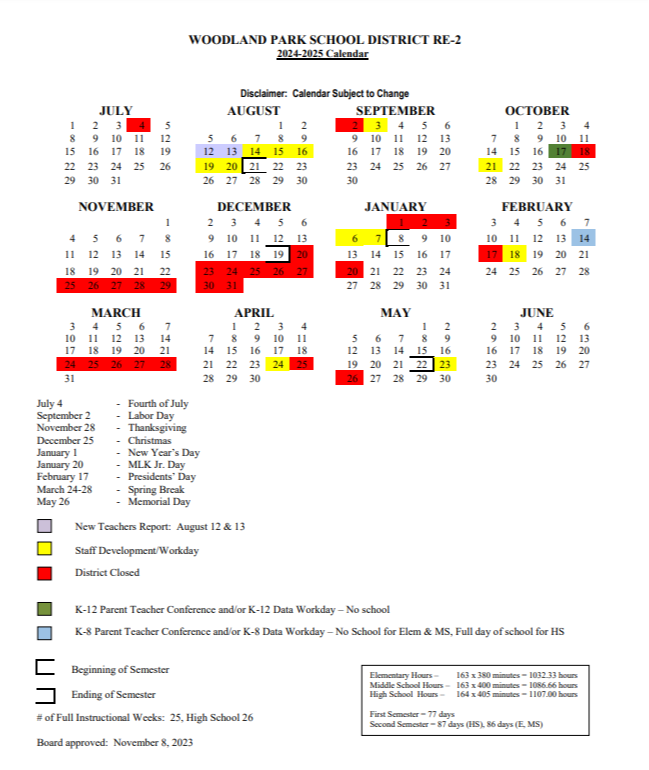 Image of 2024-2025 District Calendar