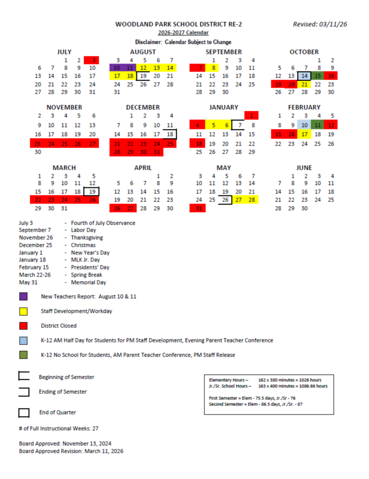 2026-27 Calendar