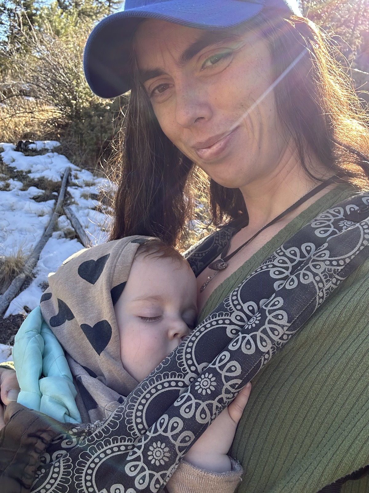 Kathy Wight pictured outside hold a child