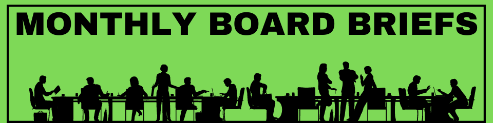 Monthly Board Briefs banner