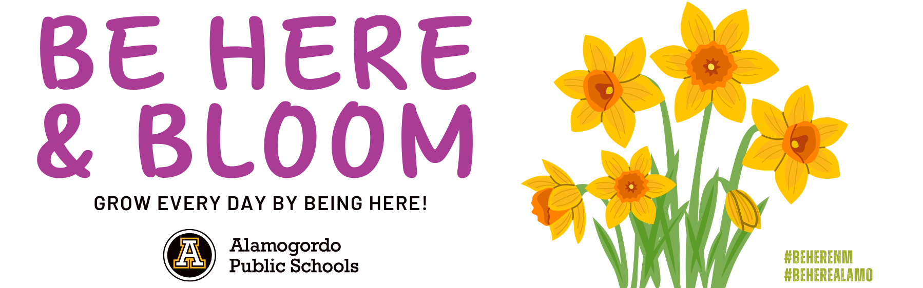 April Be Here &amp; Bloom Graphic 