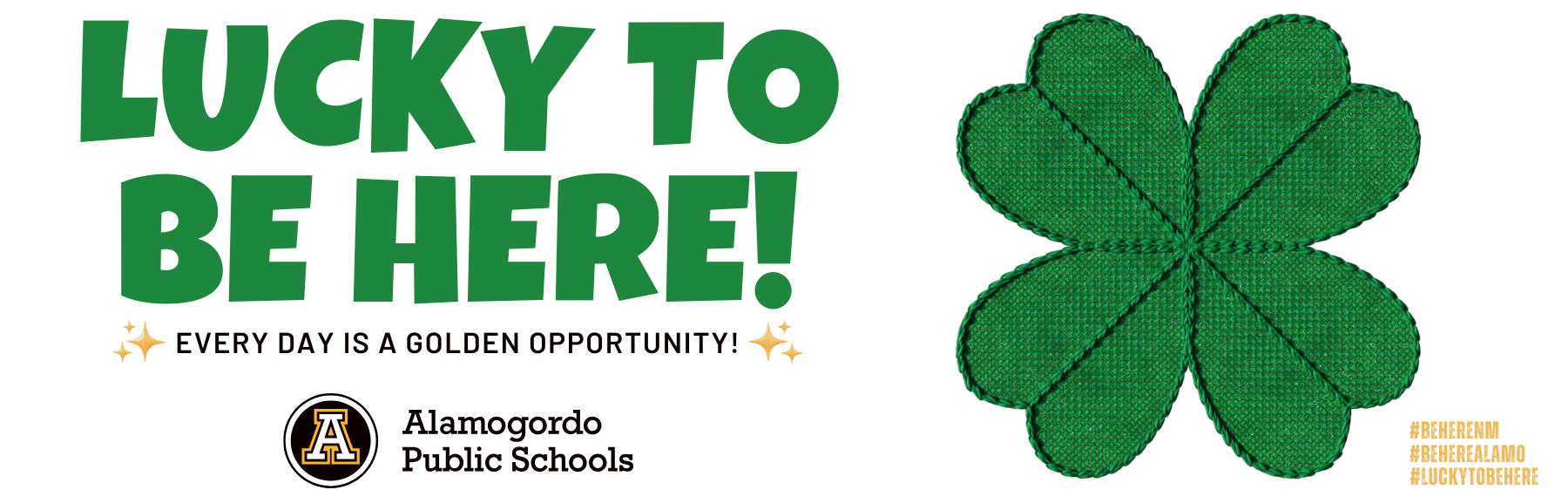 March Be Here Graphic Lucky to Be Here  