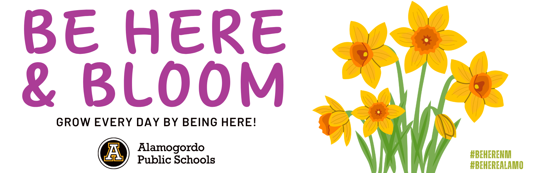 April Be Here &amp; Bloom Graphic 