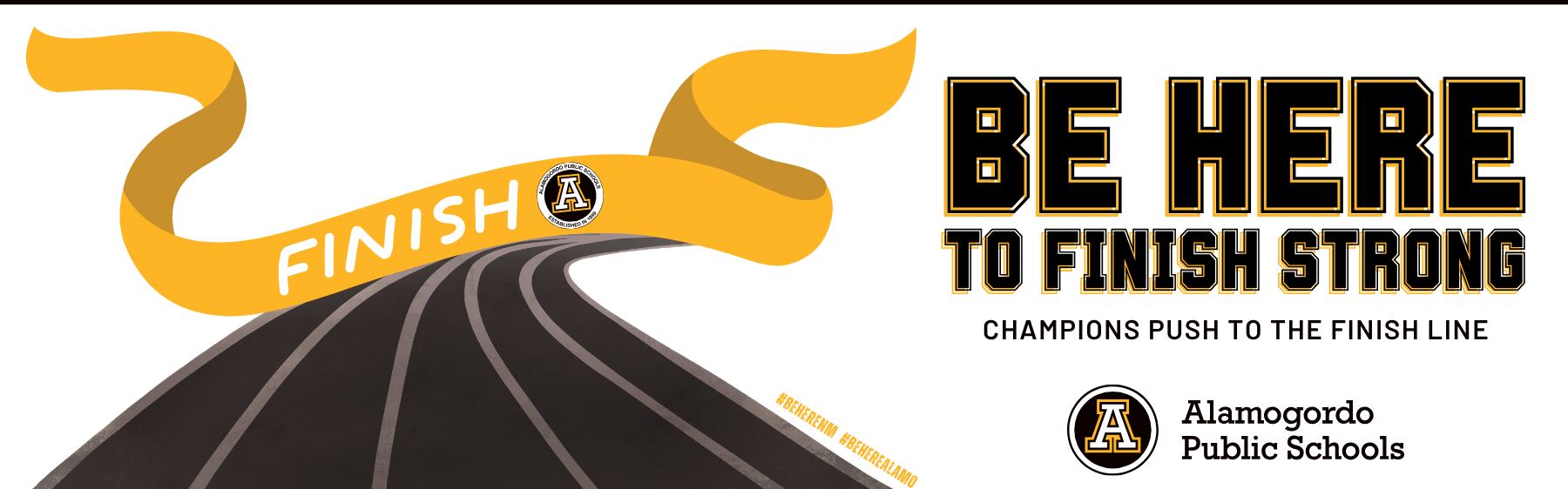 May Be Here and Finish Strong- Champions Push to the Finish Line- Graphic 