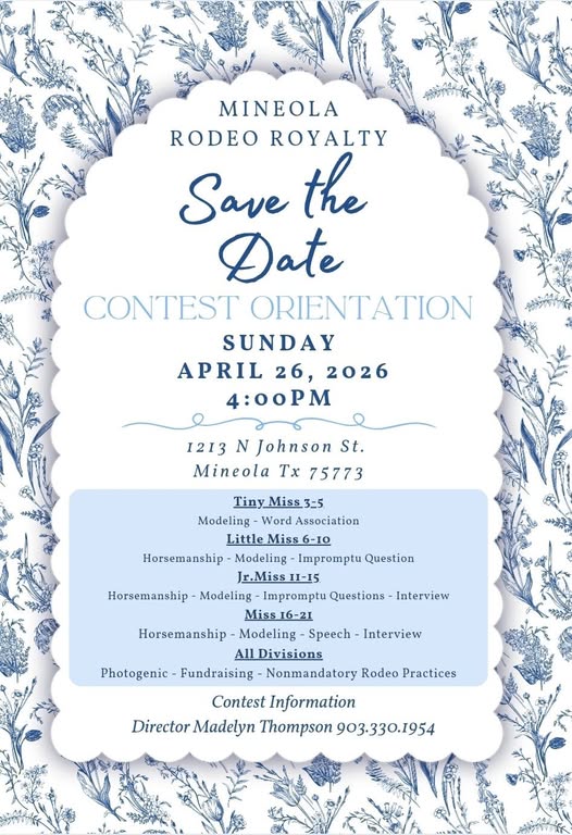 Orientation for Rodeo Royalty Contest