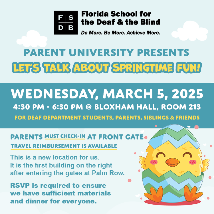 Parent University presents Let's Talk About Springtime Fun! Graphic