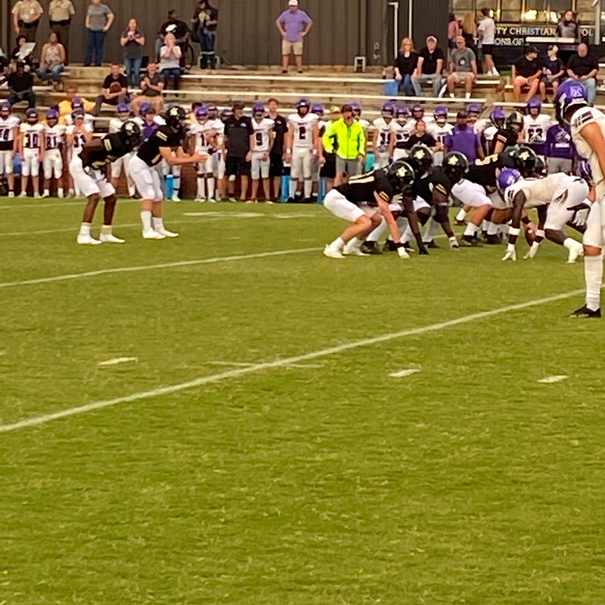 Football team playing