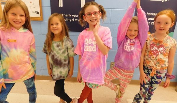 kids smiling to camera