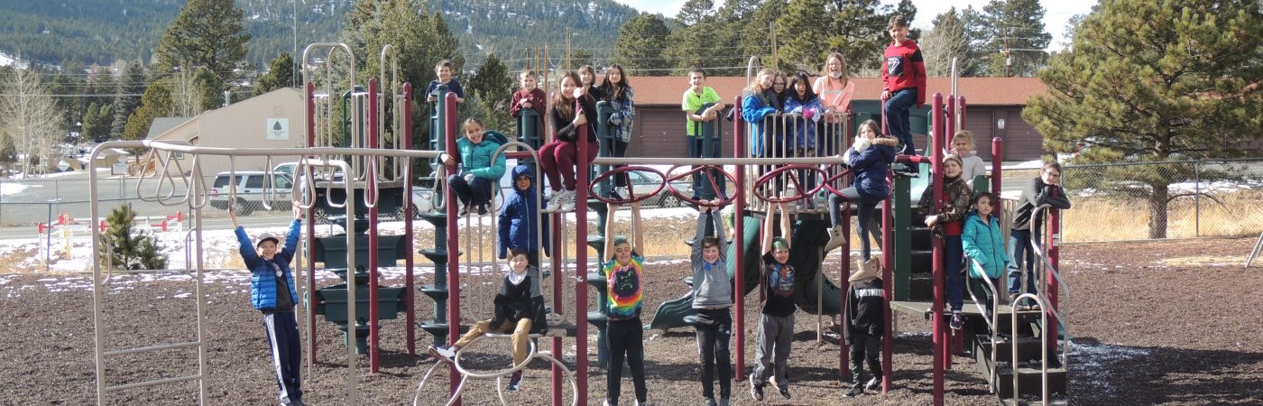 students on playground