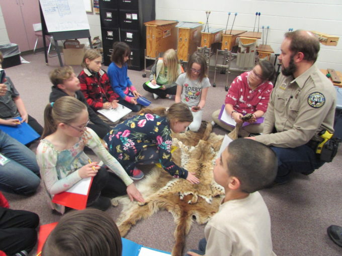 students doing an activity