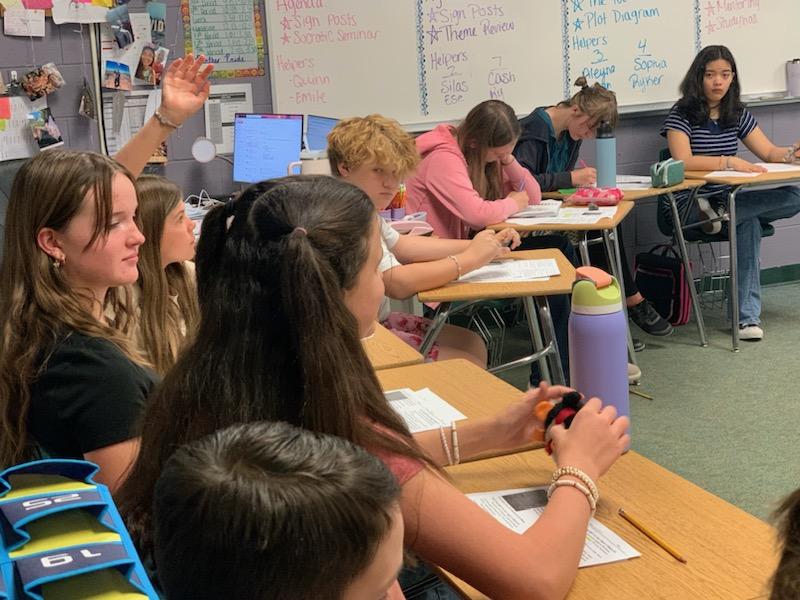 students in language arts class