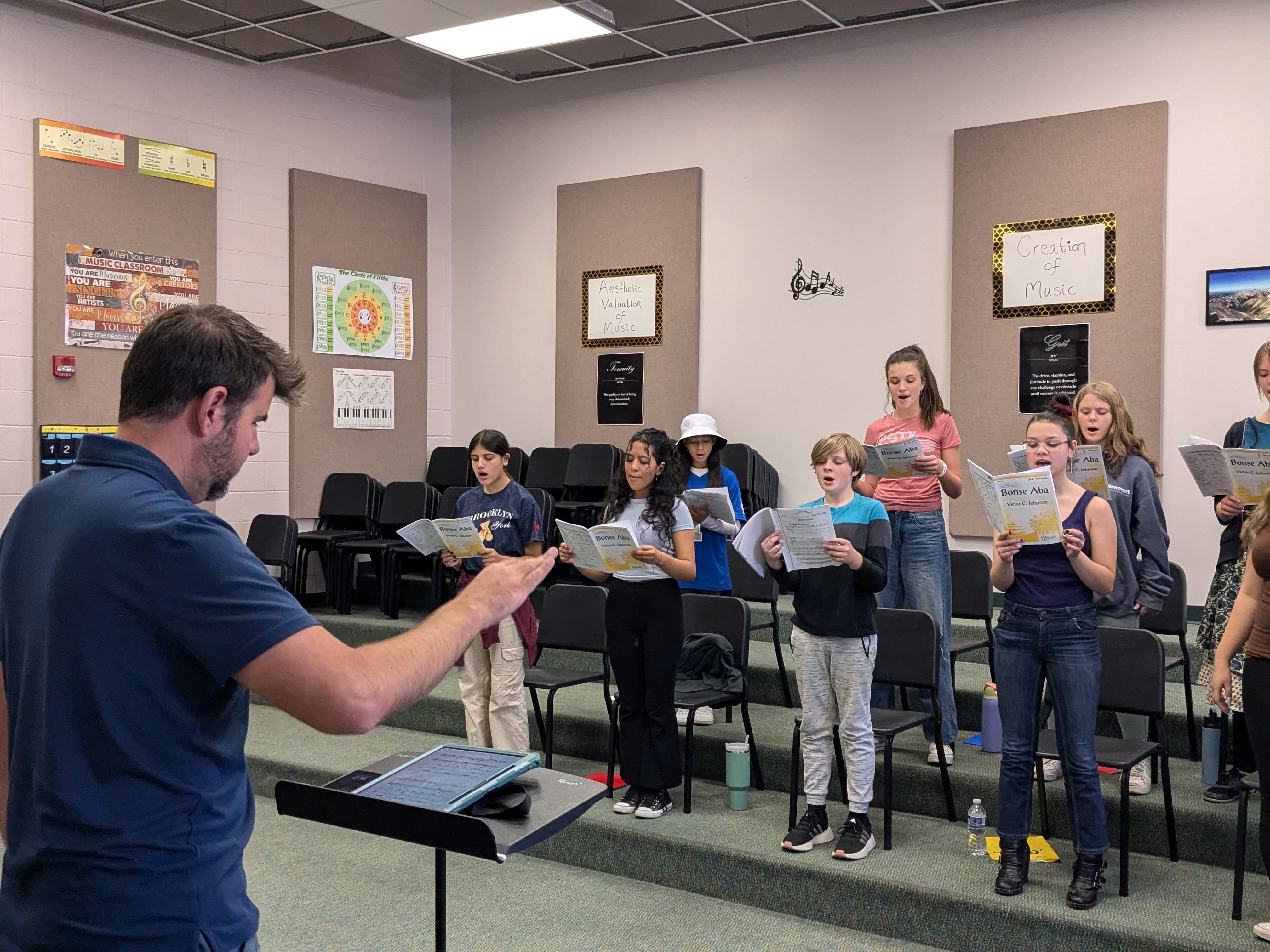 students in choir class