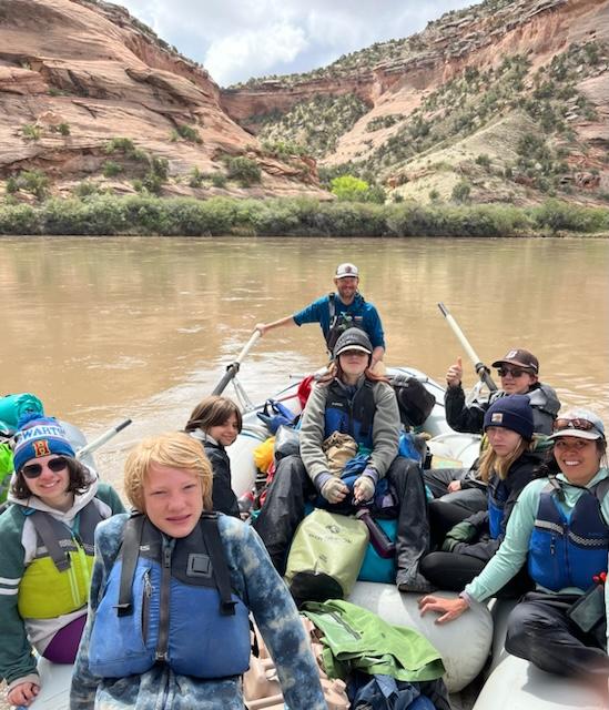 students on ecology rafting trip