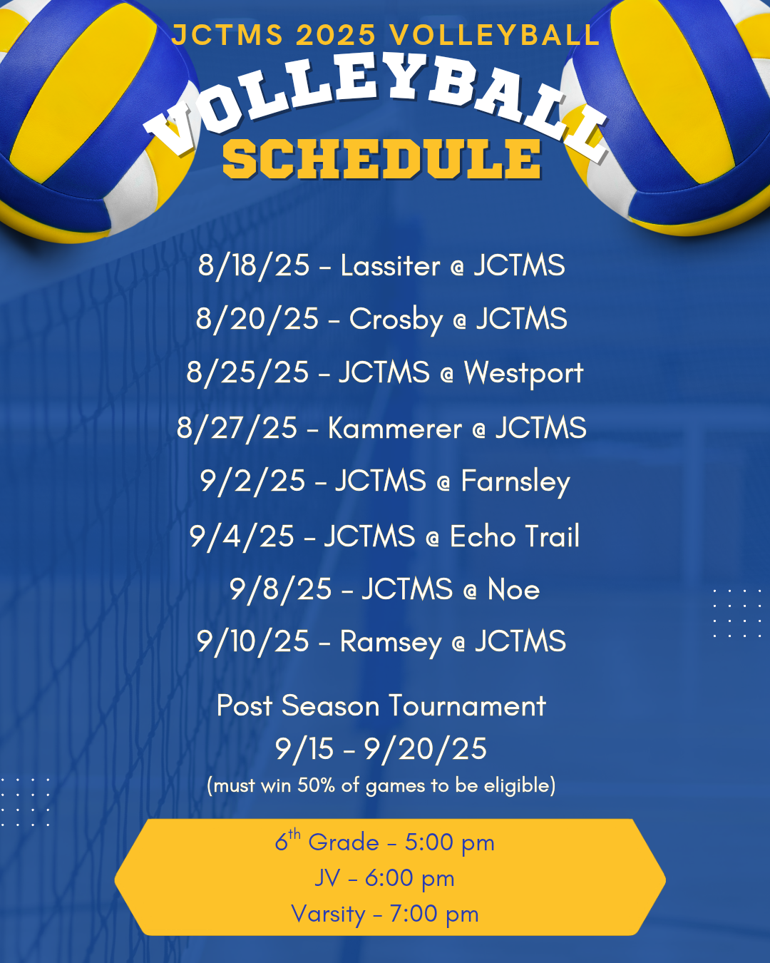Volleyball Schedule