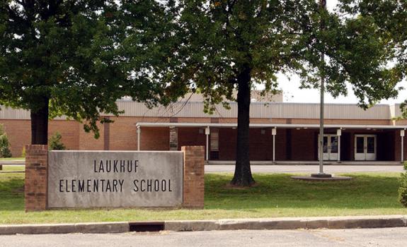 front of school building