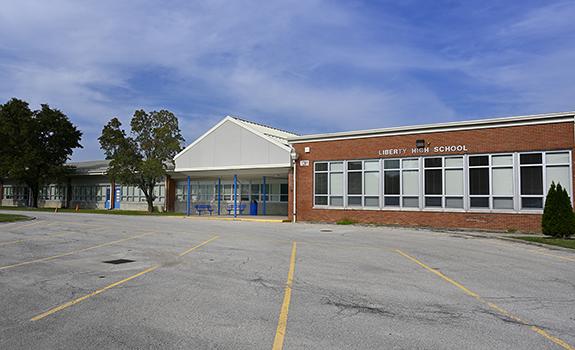 Liberty School View - front of school