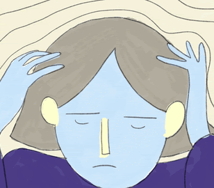 illustration of a person having anxiety