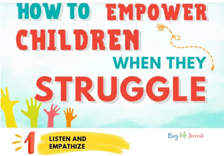 how to empower children when they struggle flyer