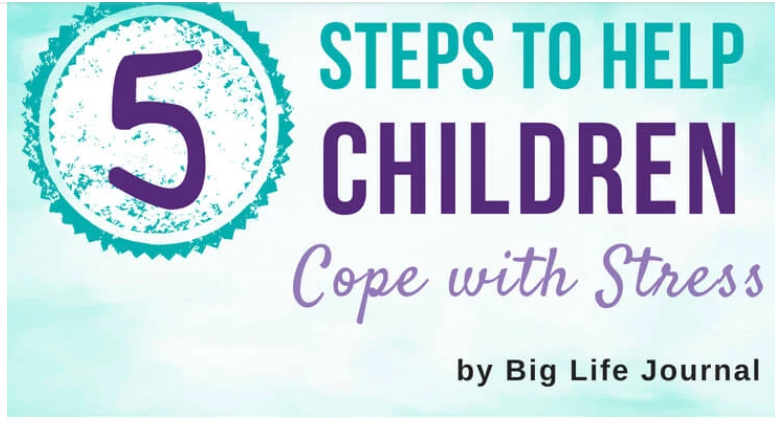 5 steps to help children cope with stress flyer
