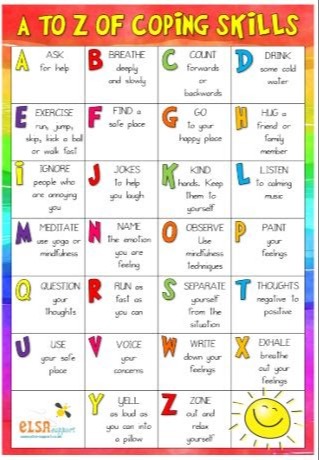 a to z for coping skills flyer