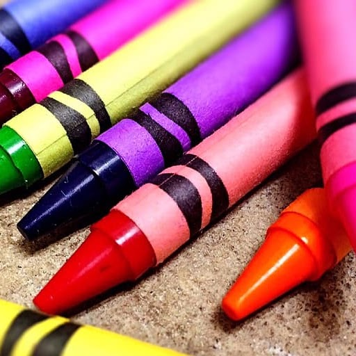  close up of some crayons
