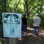 sign about wildlife habitat trail
