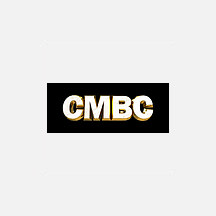 Black and gold emblem with the text 'CMCB' written on it, set against a white background.
