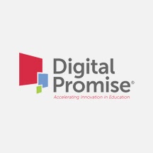 Logo for Digital Promise, a nonprofit dedicated to transforming education through innovative technology.