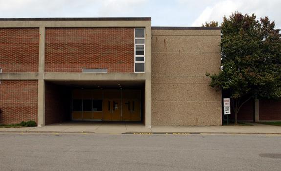 front of school building