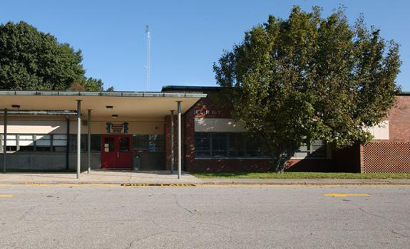 front of  school