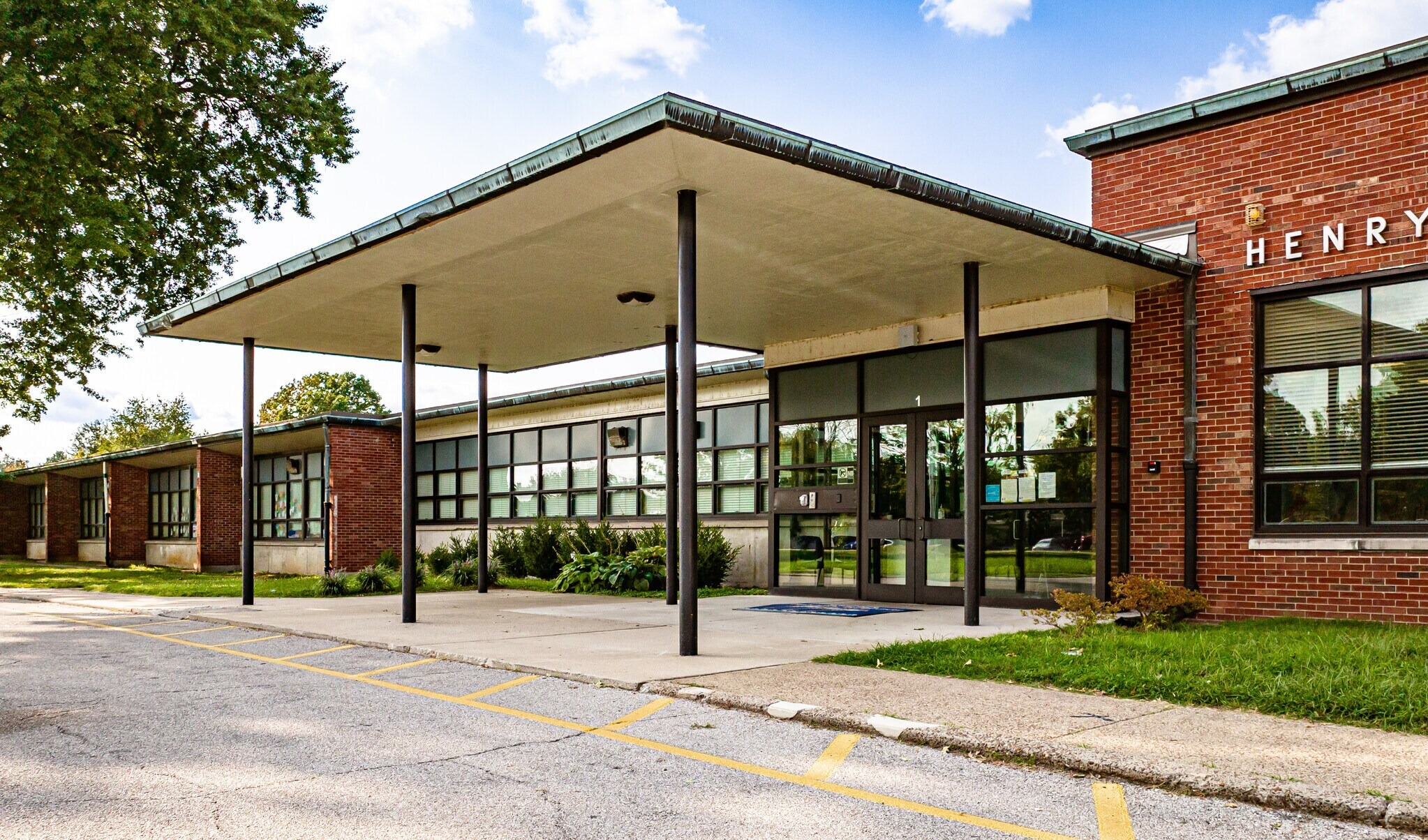 front of  school