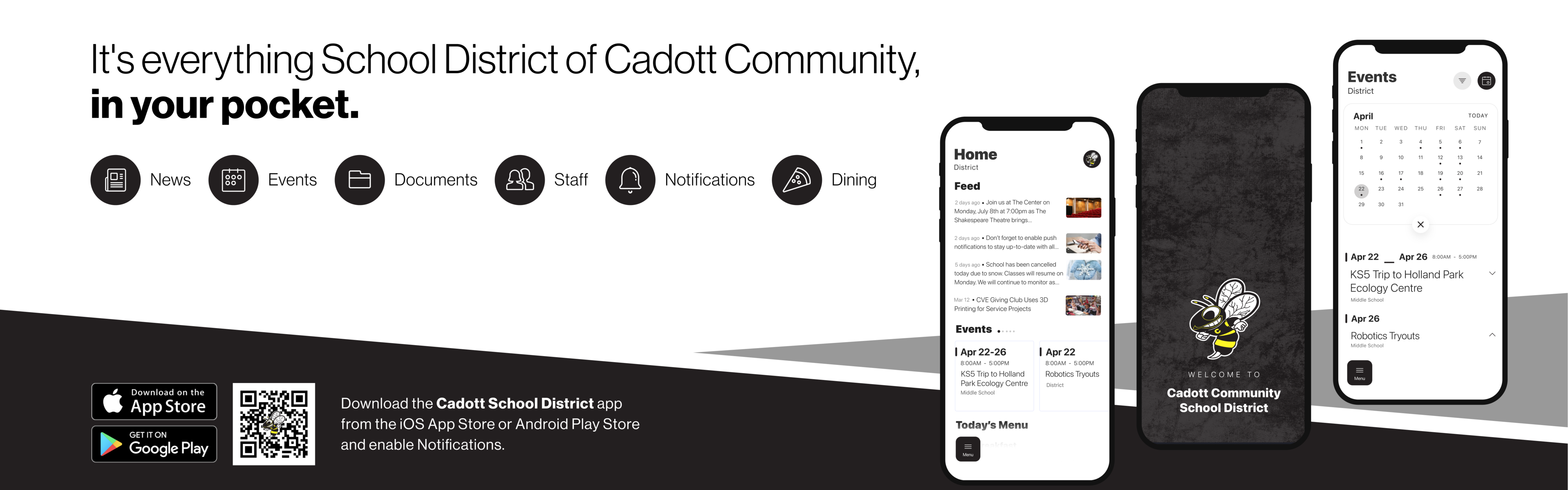 Cadott Schools Apptegy App Promotional Material.