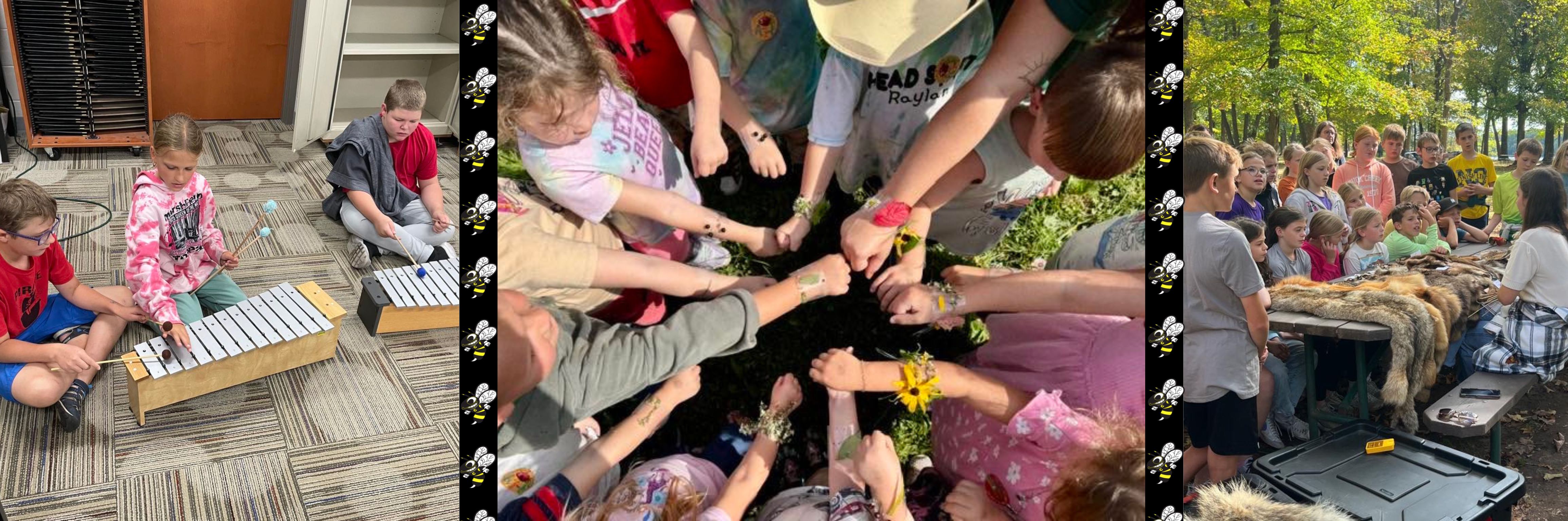 Photos of Cadott Elementary School students.