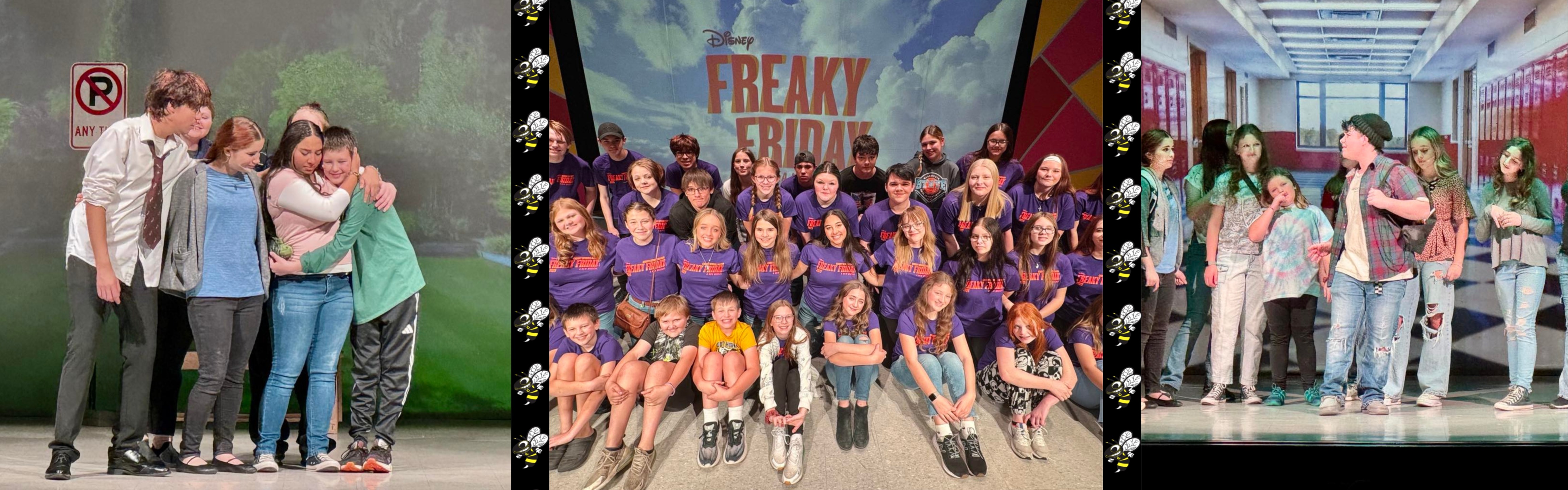Students at Cadott Middle/High School performing Disney's Freaky Friday the Musical.