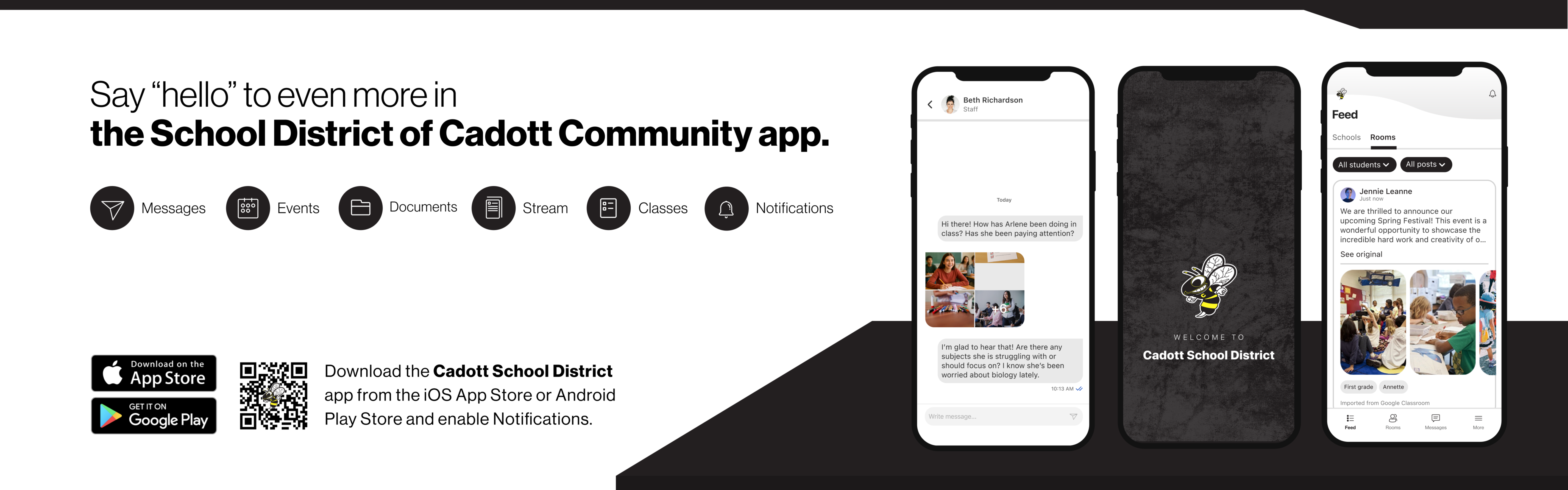 Cadott Schools Apptegy App Promotional Material.