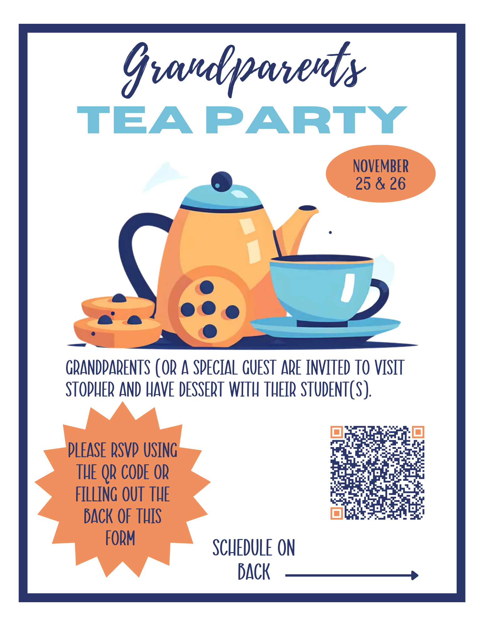 Grandparents Tea November 25th & 26th