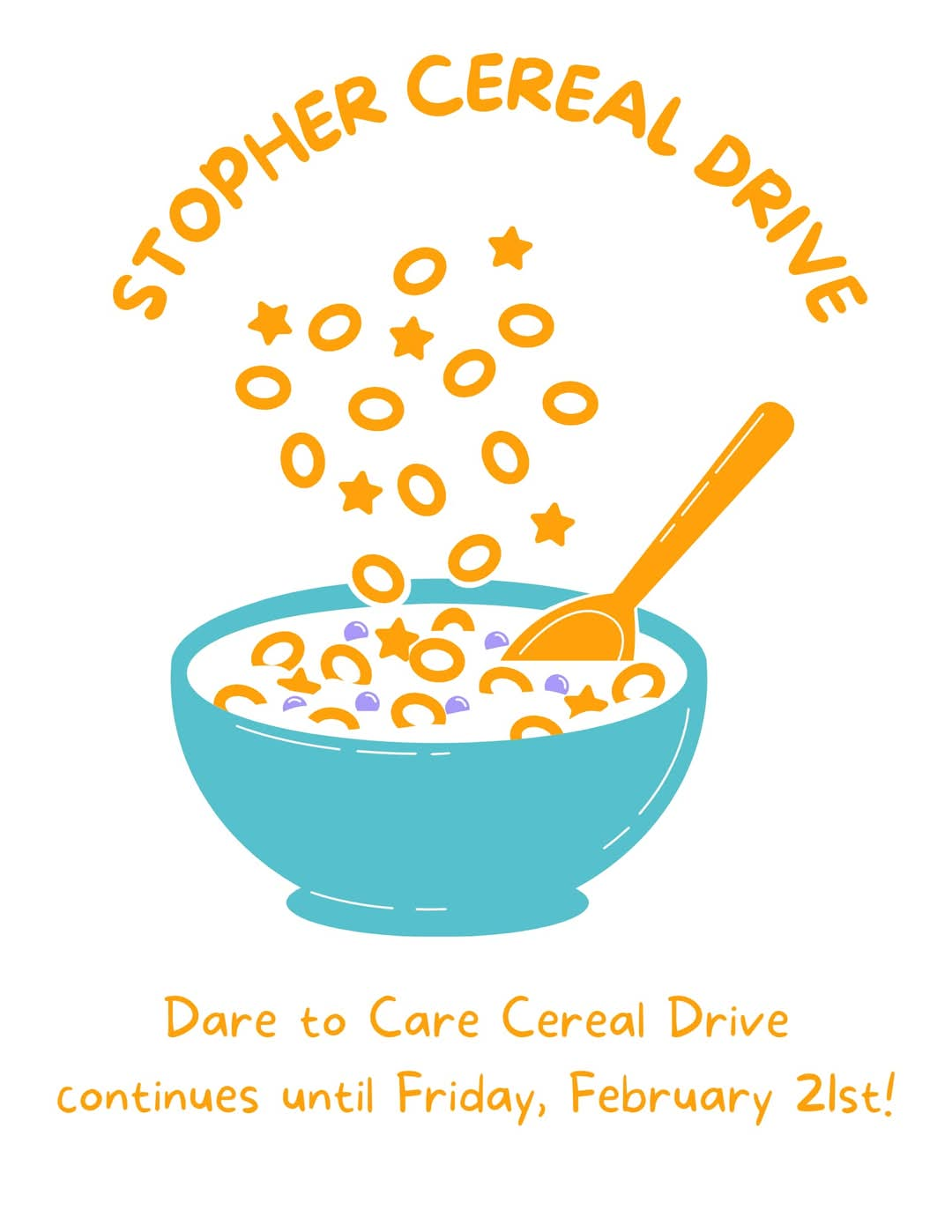 Dare to Care Cereal Drive Flyer