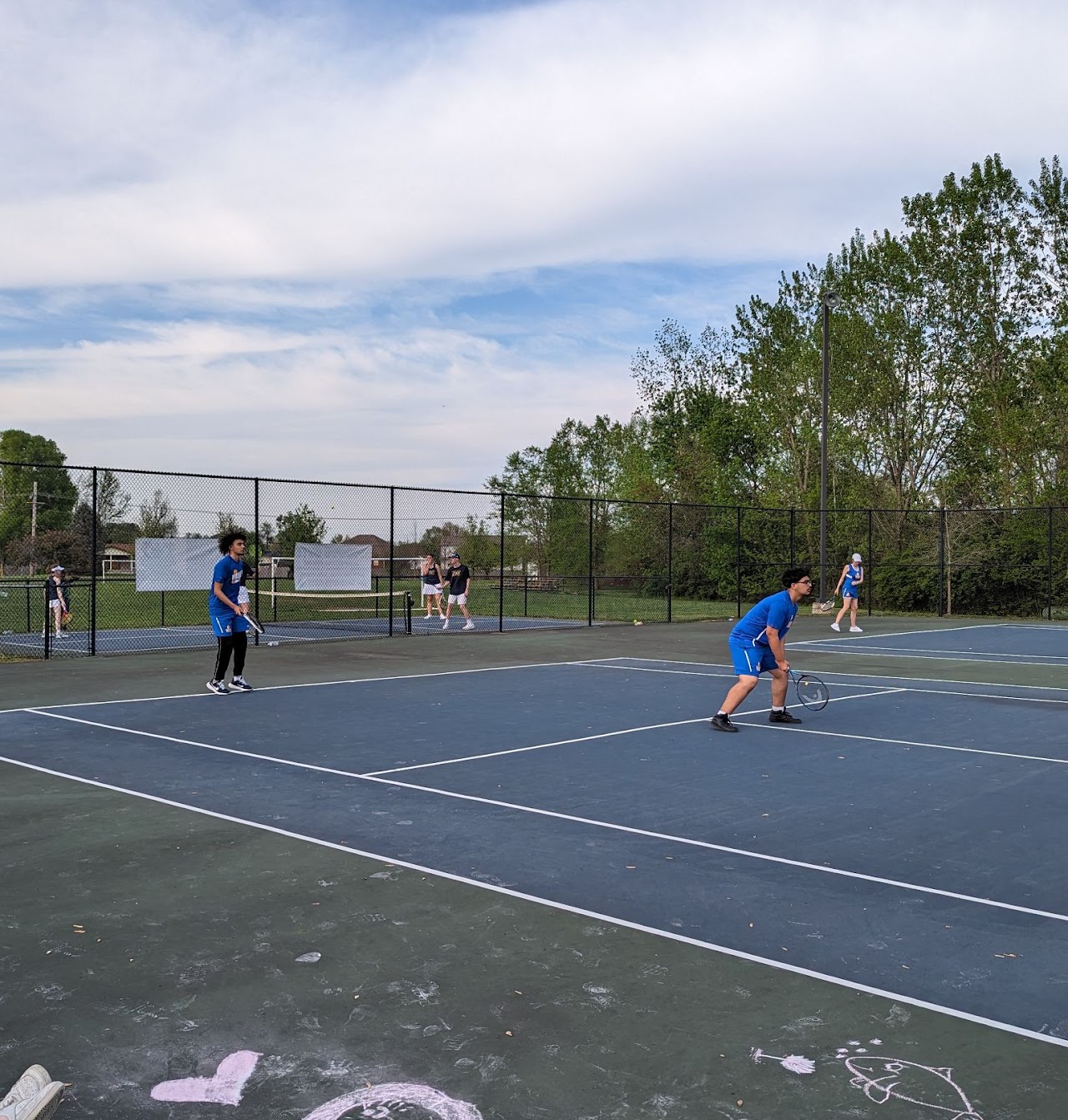 student on the court playing tennis