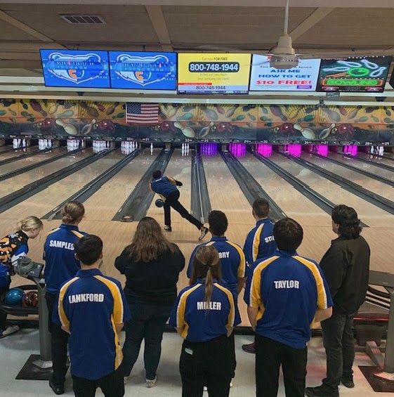 bowling team playing