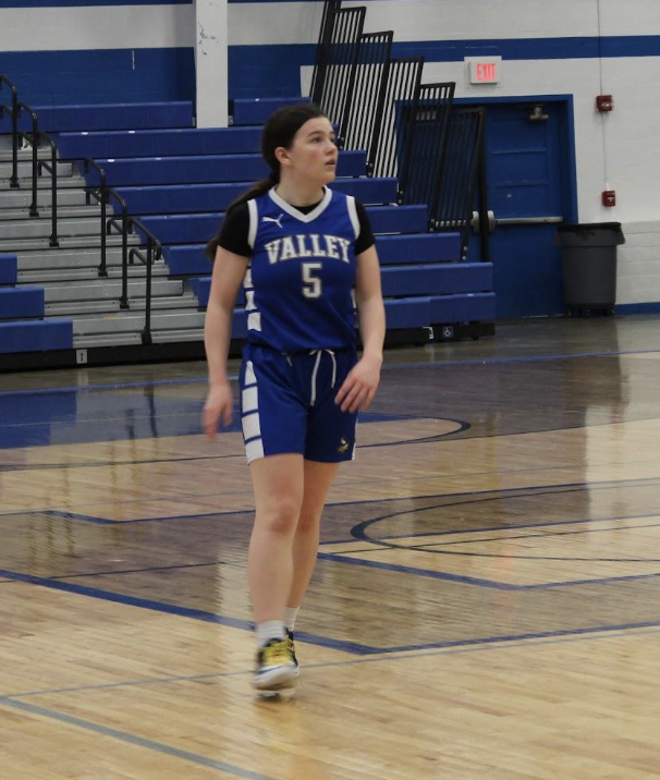 student standing in the court