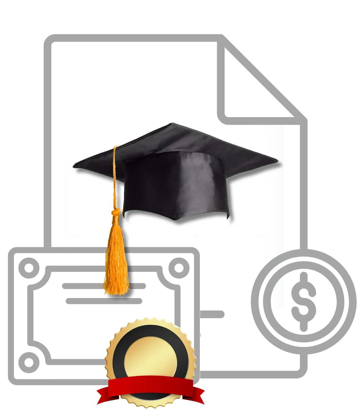 graduate cap and diploma