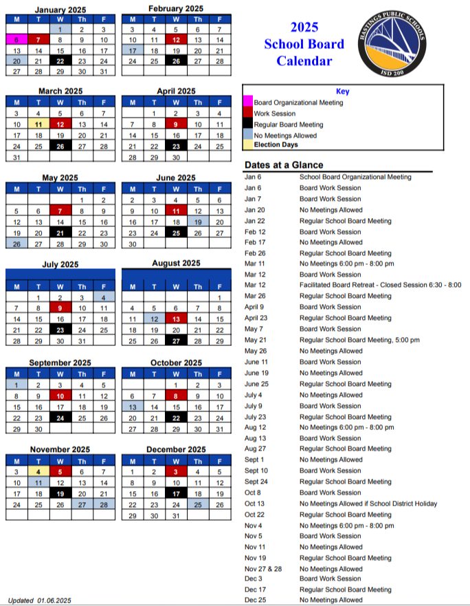 school board calendar