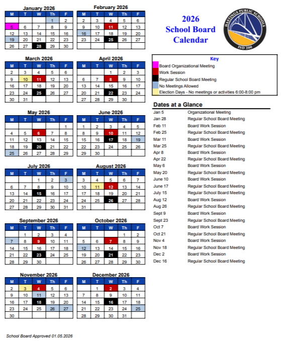 school board calendar