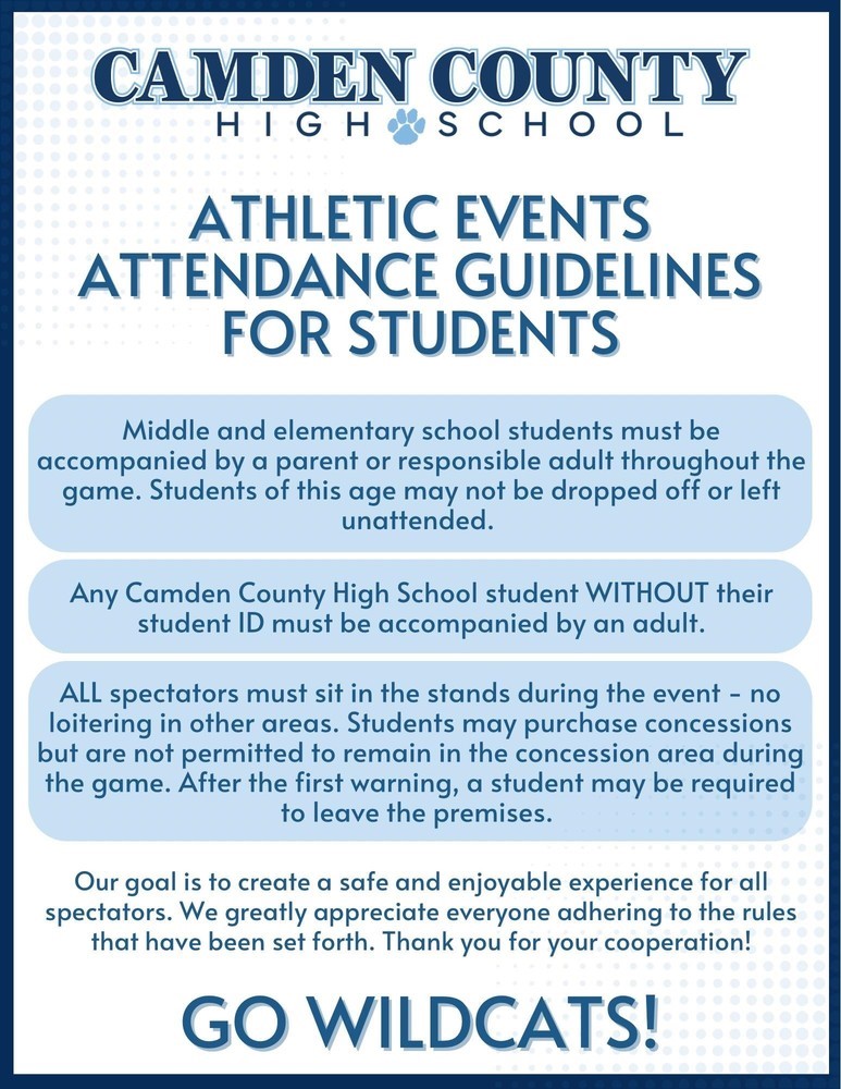 Athletic Event Attendance guidelines for students