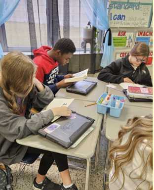 students at a classroom reading