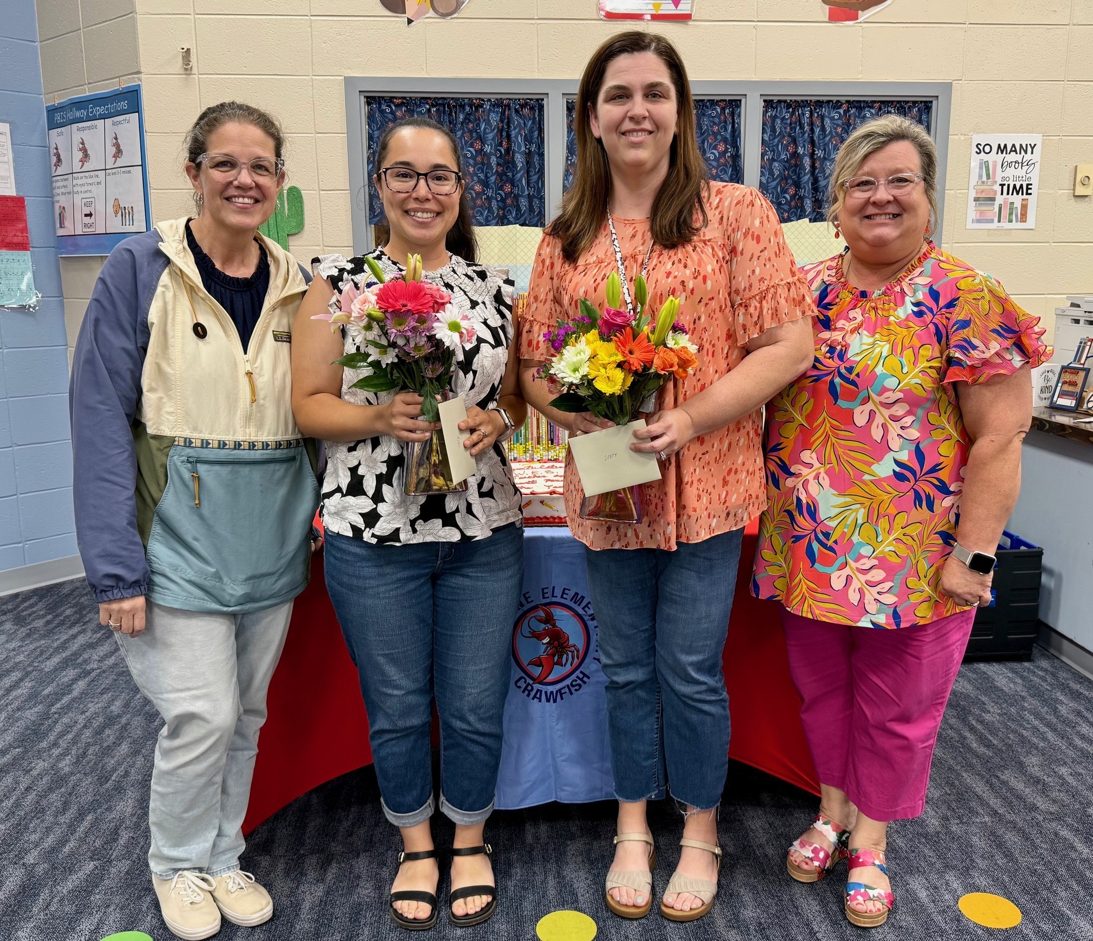 Teacher of the Year - Mrs. Lynn Smith and Support person of the year - Mrs. Stacie Greer